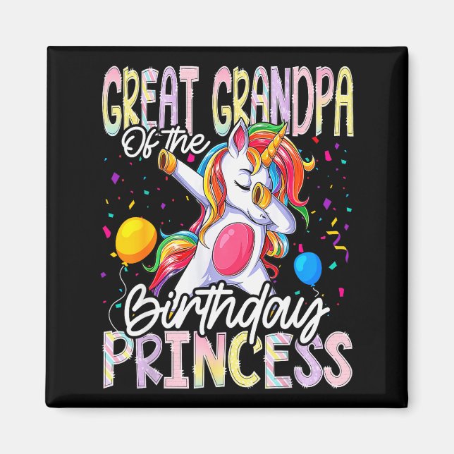 Imán Tatarabuelo De La Princesa De Cumpleaños Dabbing U (Frente)