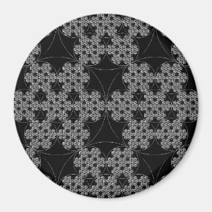 Imán Tatting Fractal pattern Snowflake Crochet