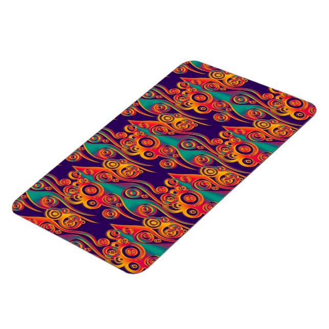 Imán Tattoo Pattern Art - llamas y círculos (Lado Izquierdo)