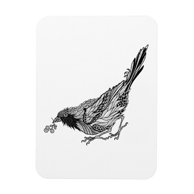 Imán Tatuaje de aves (Vertical)