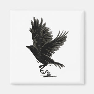 Imán Tatuaje de cuerdas de pájaro raval _1