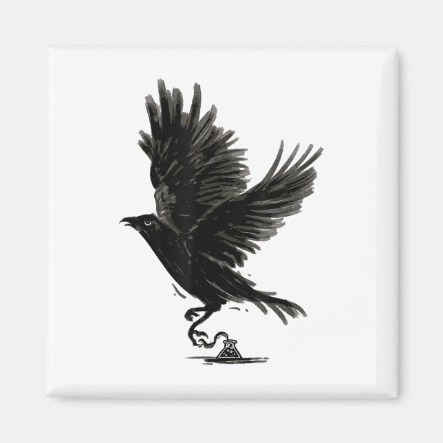 Imán Tatuaje de cuerdas de pájaro raval _1 (Frente)