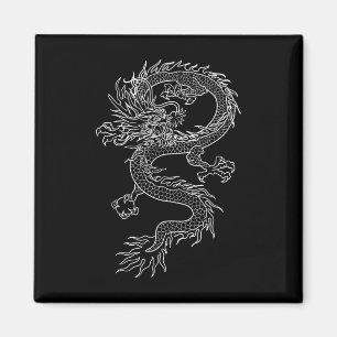 Imán Tatuaje del dragón japonés dibuja G japonés tradic