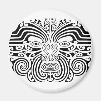 Imán Tatuaje maorí - Blanco y negro