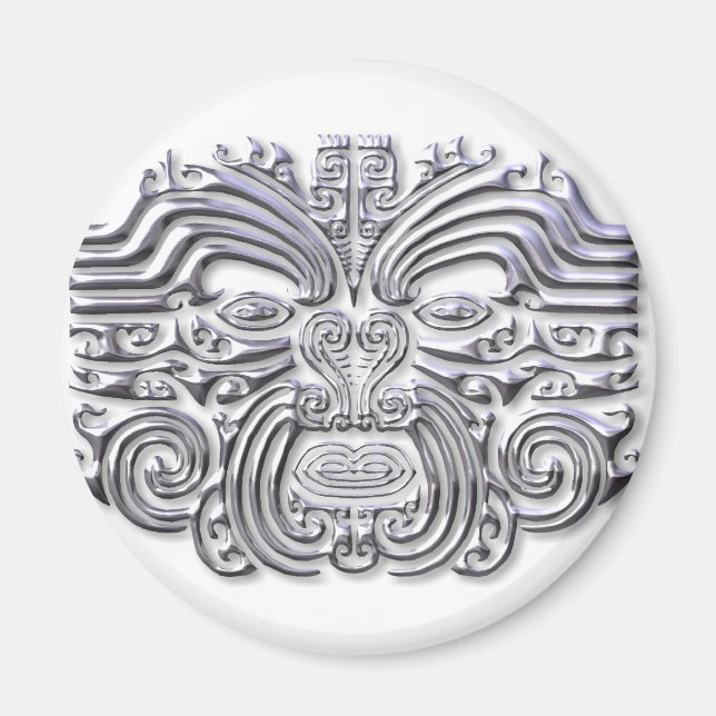 Imán Tatuaje maroi plateado (Frente)