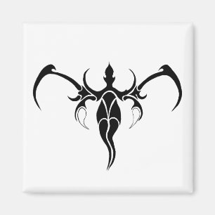 Imán Tatuaje tribal elefante - blanco y negro