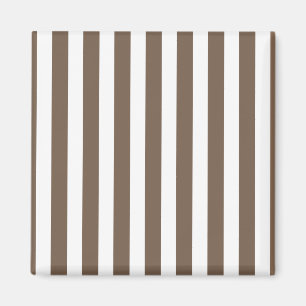 Imán Taupe y rayas de caramelo blanco