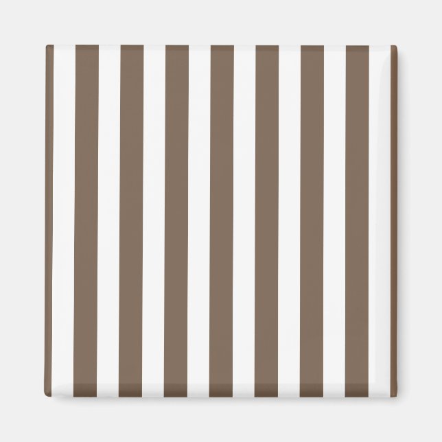 Imán Taupe y rayas de caramelo blanco (Frente)
