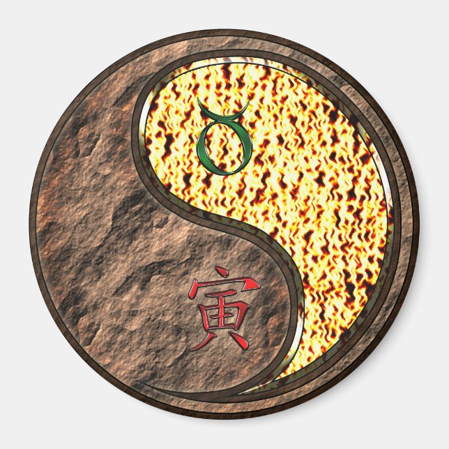 Imán Tauro & Tigre de Fuego (Frente)