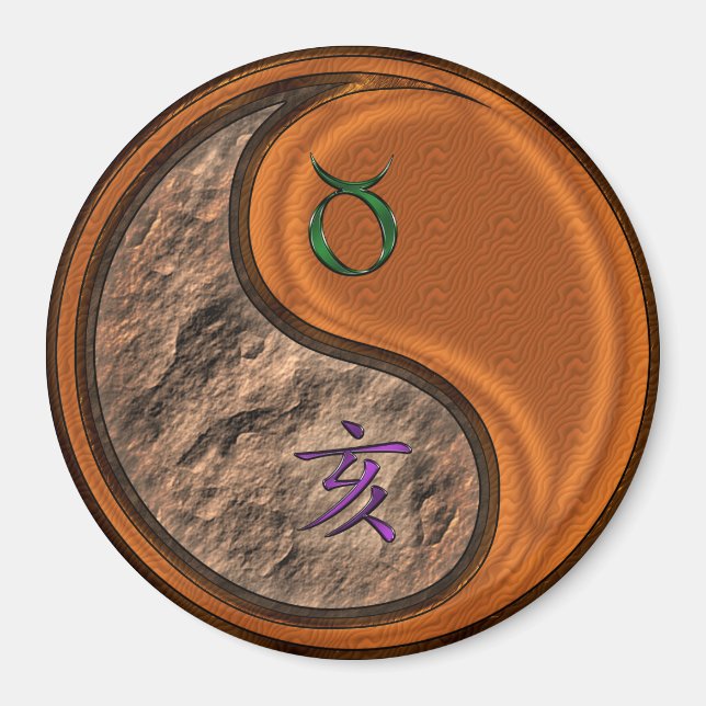 Imán Tauro y Jabalí de Madera (Frente)