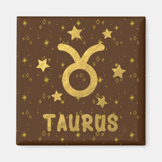 Imán Taurus Zodiac Earthy Brown Magnet