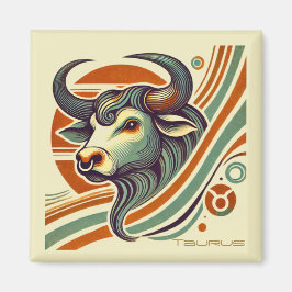 Imán Taurus Zodiac Vintage Magnet