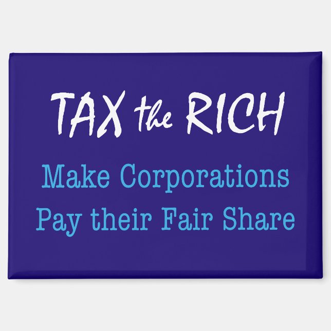 Imán Tax the Rich Make Corporations Pay a Fair Share (Anverso)