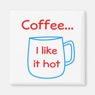 Imán taza de café azul para tu propio texto
