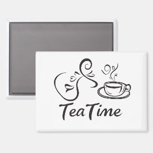 Imán Taza de Eslogan de Hora del Té