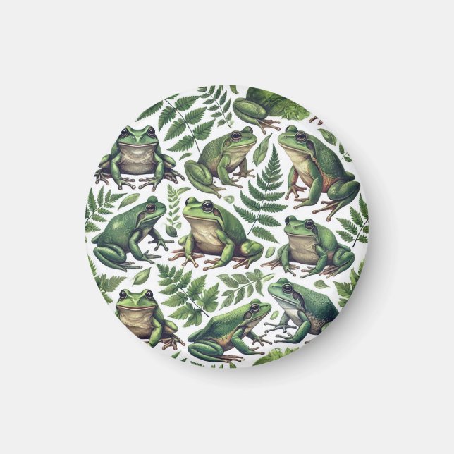Imán Taza de Ranas del Bosque (Frente)