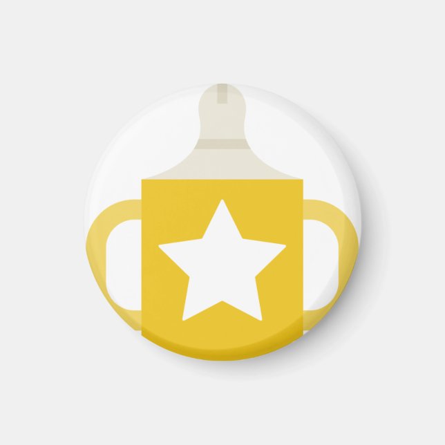 Imán taza de sippy con estrella (Frente)