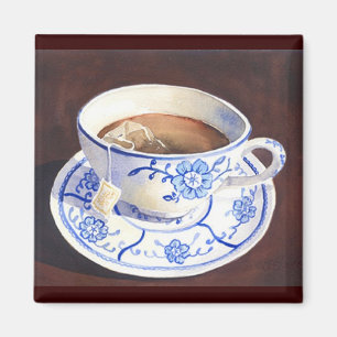 Imán Taza de té con la bolsita de té