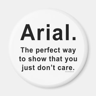 Imán Taza del humor de la fuente de Arial