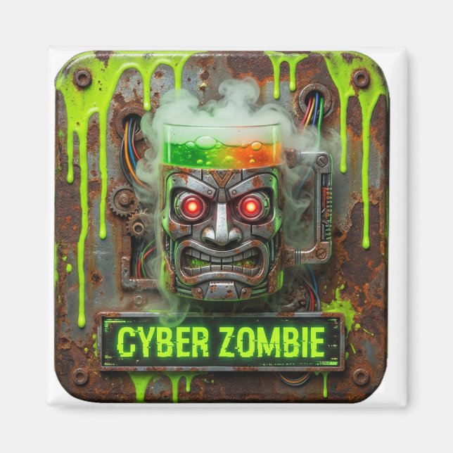 Imán Taza Tiki Absinthe Zombie Cibernético (Frente)