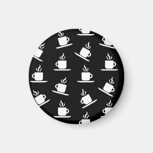 Imán Tazas de café retro Patrón de impresión tazones