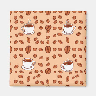 Imán Tazas de Granos de Café Patrón Acogedor