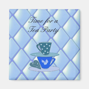 Imán Tazas de Té Apiladas - Fiesta de Té