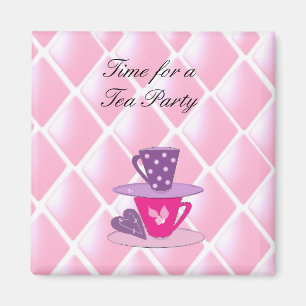 Imán Tazas de Té Apiladas - Fiesta de Té