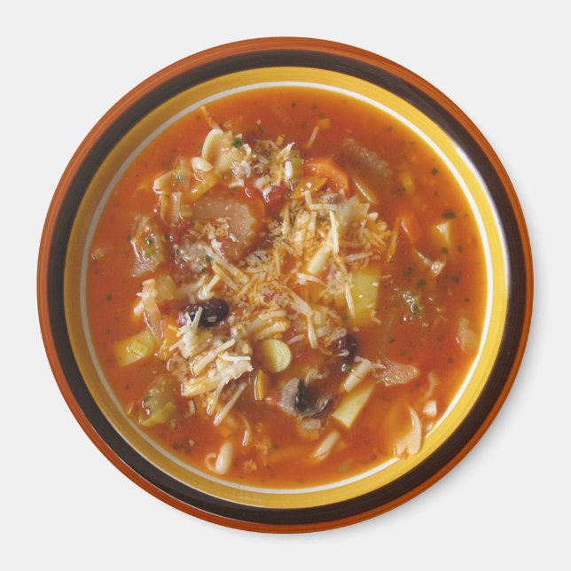 Imán Tazón caliente de Minestrone Soup Refrigerator Mag (Frente)