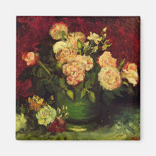 Imán Tazón con peonías y Rosas por Vincent van Gogh