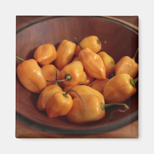 Imán Tazón de pimientos habaneros, comida tradicional (Frente)