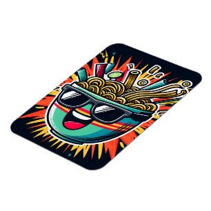 Imán Tazón de ramen de dibujos animados de fideos lindo
