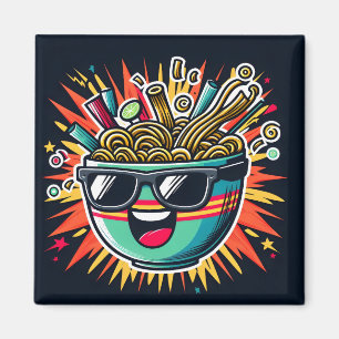 Imán Tazón de ramen de dibujos animados de fideos lindo