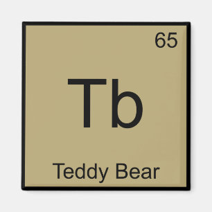 Imán Tb - Teddy Bear Divertido Elemento Químico Símbolo