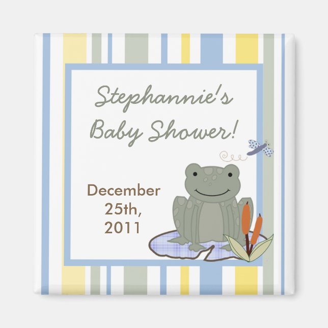 Imán {TBA} 2"x2" Salto Frog Turtle Party Favnet (Frente)