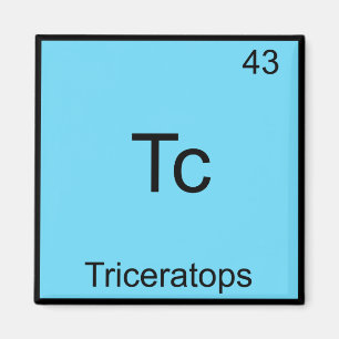 Imán Tc - Triceratops Símbolo del Elemento de Química D