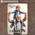 Imán Te Aman Abuelo Foto Flexi Magnet<br><div class="desc">Imán flexible con la foto de su personalizado. Puedes personalizar los textos de "Te amamos abuelo" y también arrastrarlos a otro lugar si quieres (según lo que necesites de tu foto). Genial para el Día del Padre o su cumpleaños.</div>