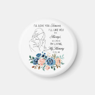 Imán Te amaré para siempre, Floral de citas del Día de