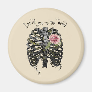 Imán Te amé a los muertos   Jaula de costillas florales