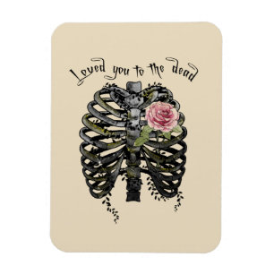 Imán Te amé a los muertos   Jaula de costillas florales