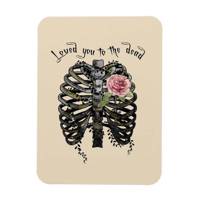 Imán Te amé a los muertos - Jaula gótica de costillas (Vertical)