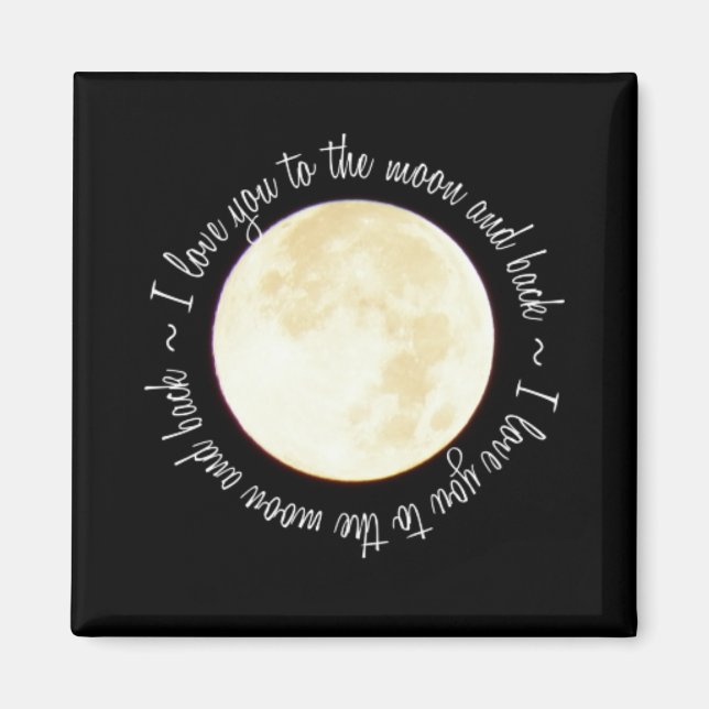 Imán Te amo a la luna (Frente)
