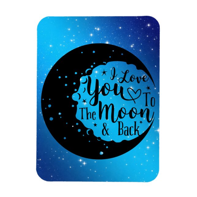 Imán Te Amo A La Luna Y A La Vuelta (Vertical)