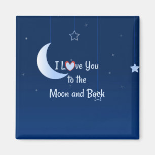 Imán Te amo a la luna y atrás