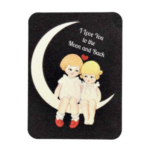 Imán Te amo a la luna y atrás