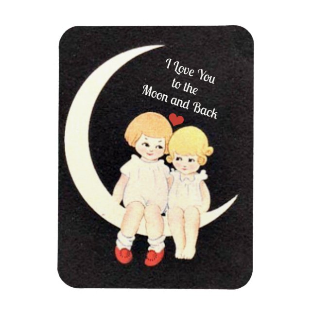 Imán Te amo a la luna y atrás (Vertical)
