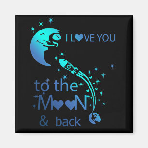 Imán Te amo a la luna y de vuelta -