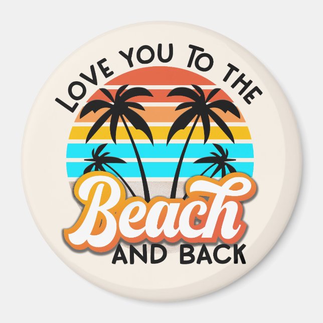 Imán Te amo a la playa y a la vuelta (Frente)