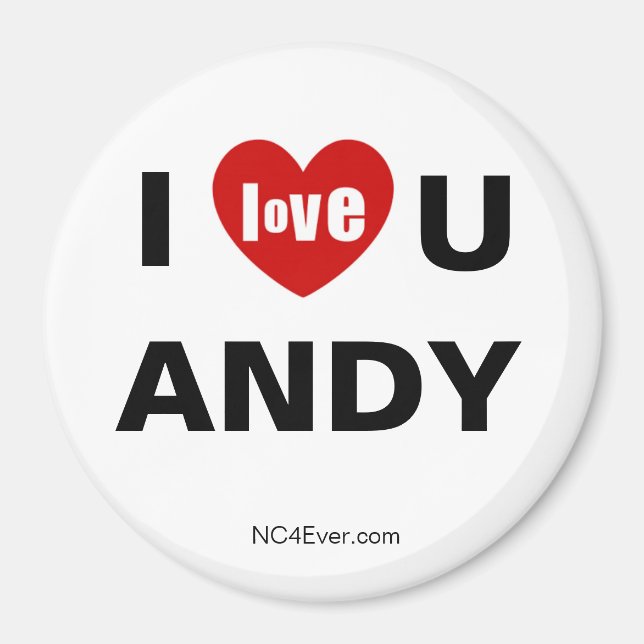 Imán Te Amo ANDY Fridge Magnet (Frente)
