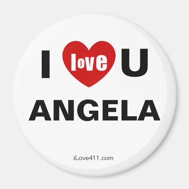 Imán Te amo Angela (Frente)